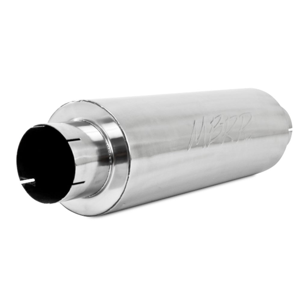 MBRP M2220S Muffler Armor Plus (T409 Stainless Steel / 5" In/Out / 8" Diameter / 31" Overall / Quiet Tone) Photo-0 