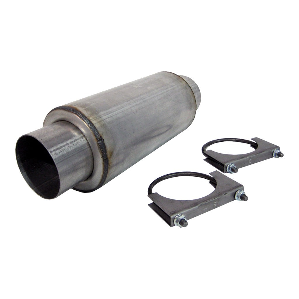 MBRP R2009 Resonator Armor Lite (Aluminized Steel / 4" In/Out / 12" Body / 6” OD / 18" Overall Length) Photo-0 