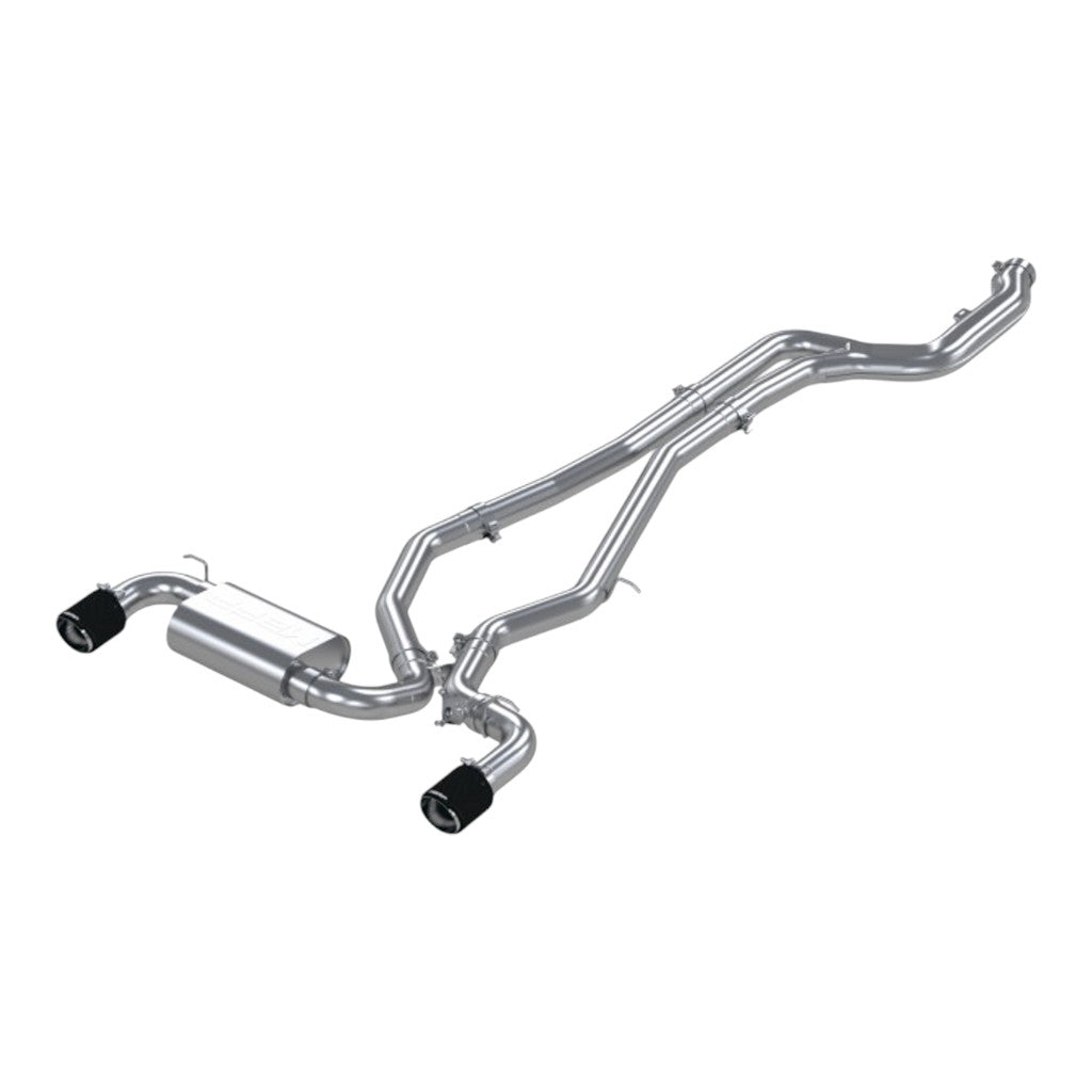 MBRP S43003CF Cat-Back 3" Armor Pro (T304 Stainless Steel / Dual with Carbon Tips) for TOYOTA GR Supra 3.0L 2020- Photo-0 