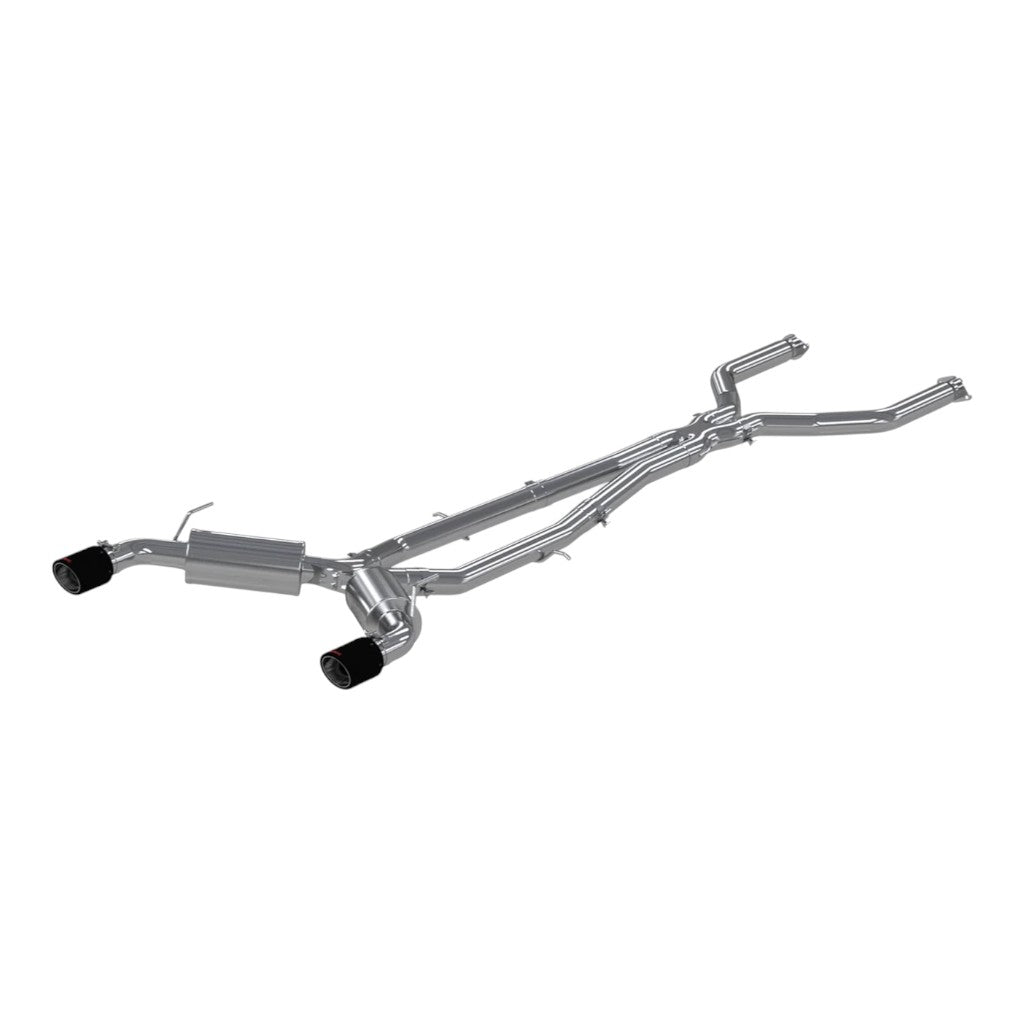 MBRP S44003CF Cat-Back 3" Armor Pro (T304 Stainless Steel / Dual with Carbon Tips) for INFINITI Q50 2016-2024 Photo-0 