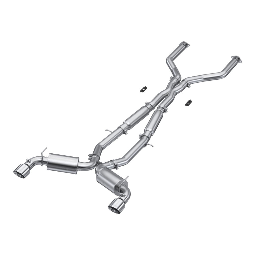 MBRP S4406304 Cat-Back 3" Armor Pro (T304 Stainless Steel / Dual) for INFINITI Q60 2017-2022 Photo-0 
