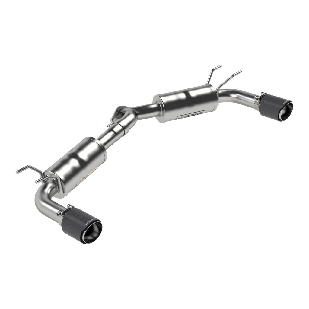 MBRP S44503CF Axle-Back 2.5" Armor Pro (T304 Stainless Steel / Dual with Carbon End Tips) for MAZDA 3 Hatchback 2.5L / 2.5L Turbo 2019- Photo-0 
