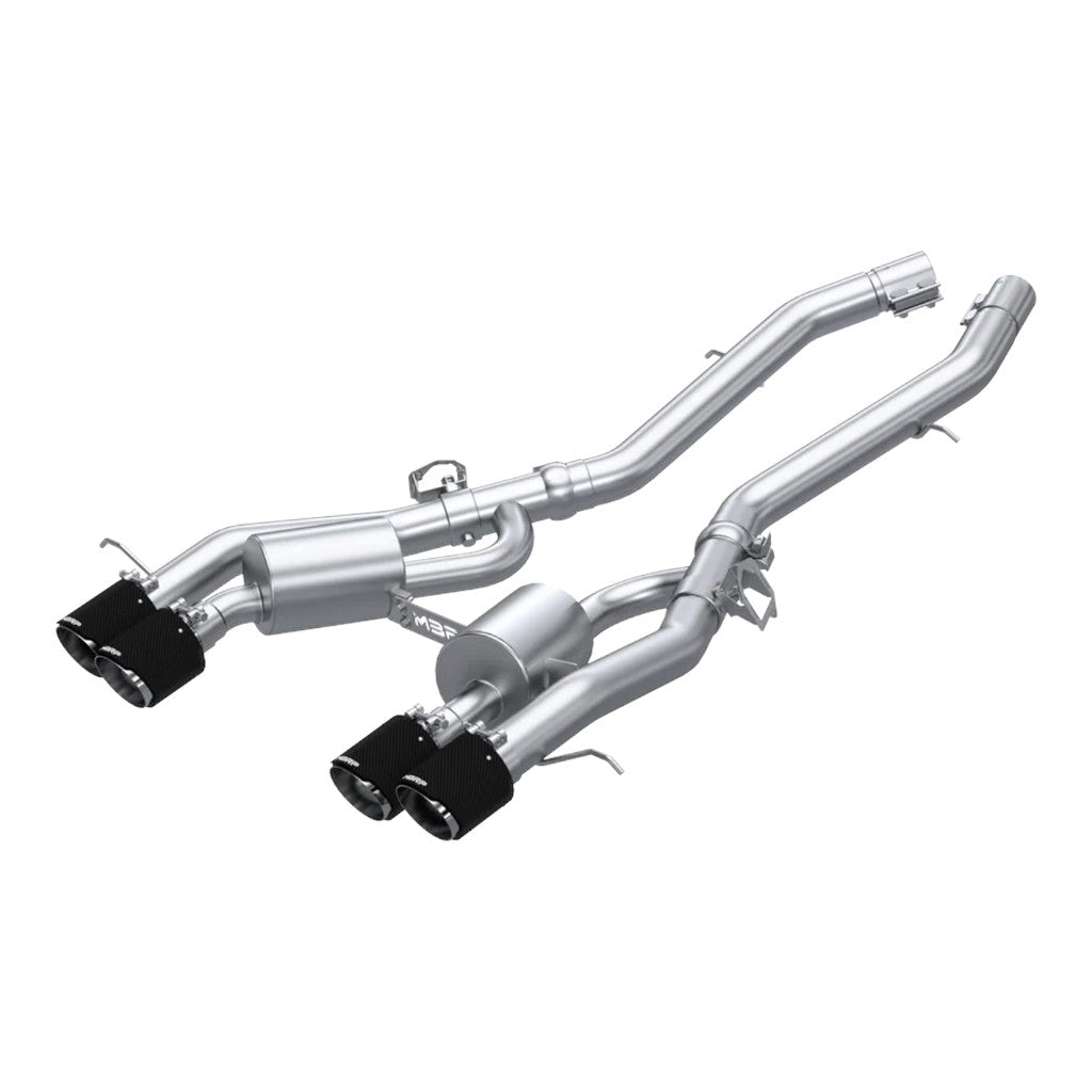 MBRP S45033CF Axle-Back 3" Armor Pro (T304 Stainless Steel / Quad with Carbon End Tips Active) for BMW M3 (G80) / M4 (G82) 2021- Photo-0 