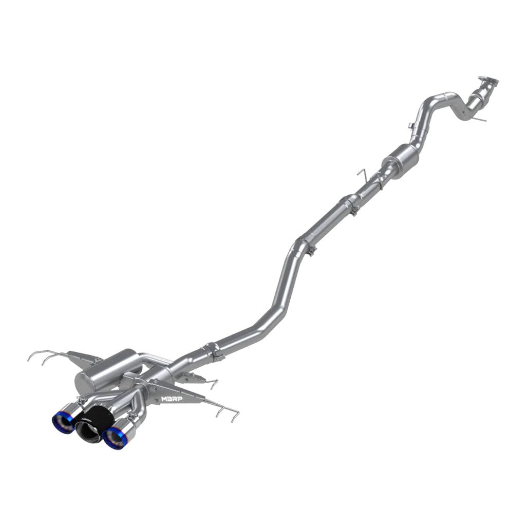 MBRP S49013BE Cat-Back 3" Armor Pro (T304 Stainless Steel / Triple with Burnt End Tips) for HONDA Civic Type-R (FK8) 2017-2021 Photo-0 