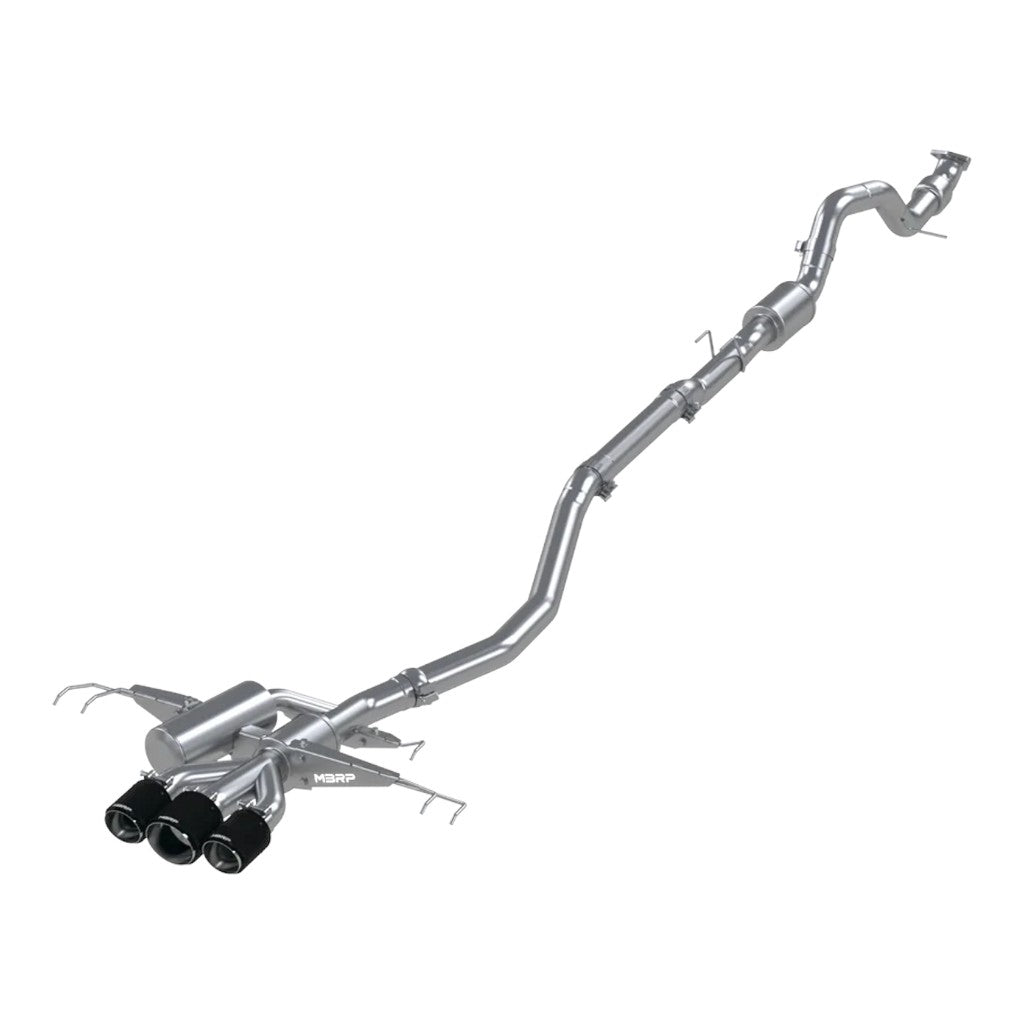 MBRP S49013CF Cat-Back 3" Armor Pro (T304 Stainless Steel / Triple with Carbon End Tips) for HONDA Civic Type-R (FK8) 2017-2021 Photo-0 