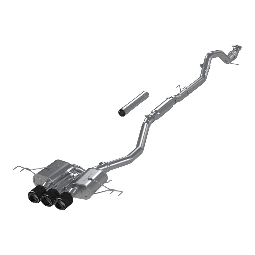MBRP S49023CF Cat-Back 3" Armor Pro (T304 Stainless Steel / Triple with Carbon End Tips) for HONDA Civic Type-R (FL5) 2023- Photo-0 