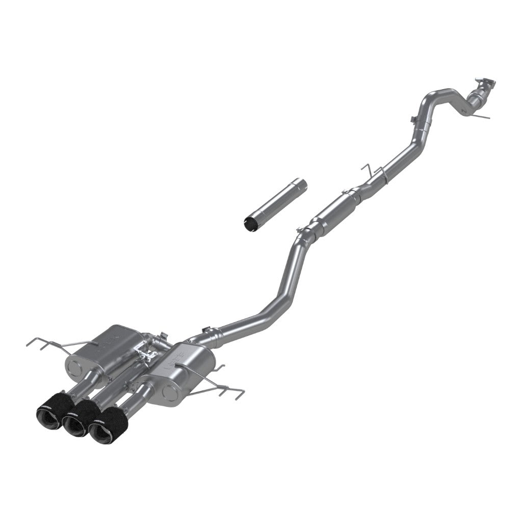 MBRP S49043CF Cat-Back 3" Armor Pro (T304 Stainless / Triple with Carbon Tips) for ACURA Integra Type-S 2024- Photo-0 