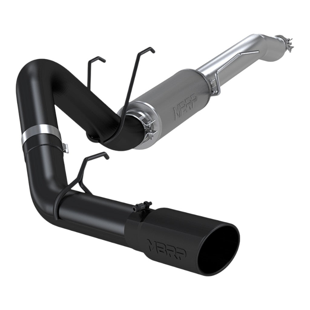 MBRP S5247BLK Resonator-Back 4" Armor BLK (Black-Coated Aluminized Steel / Single Side) for FORD F-250 / F-350 2017- Photo-0 