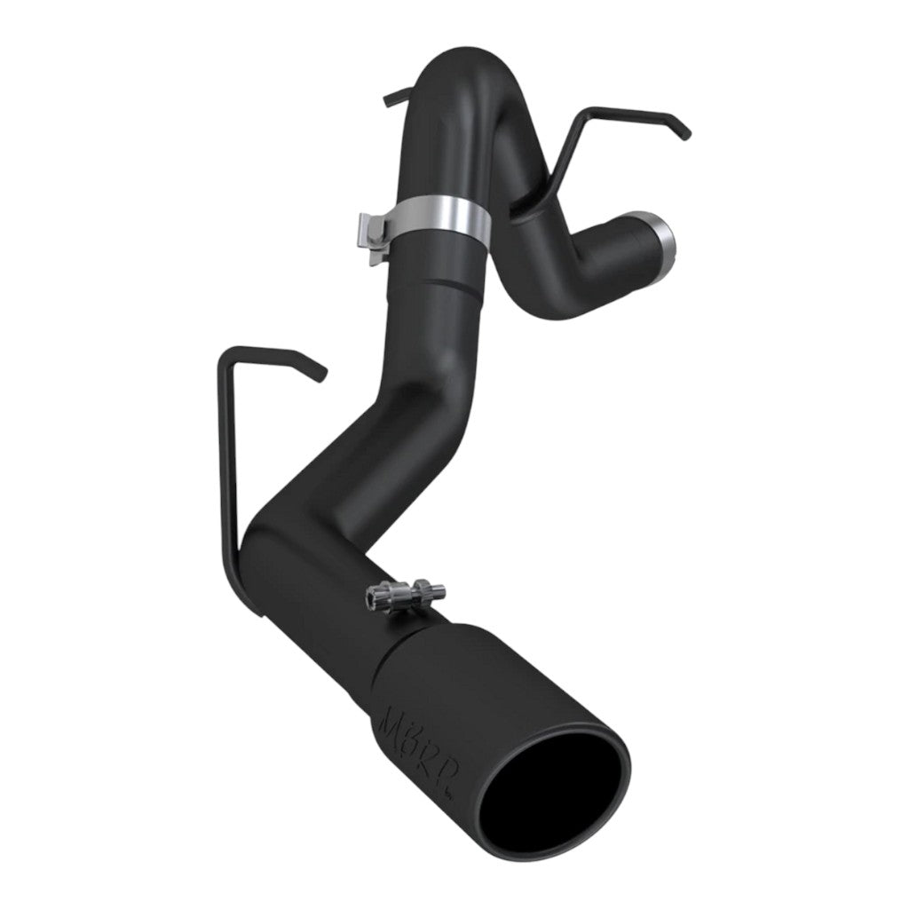 MBRP S6058BLK Filter Back 3" Armor BLK (Black-Coated Aluminized Steel / Single) for CHEVROLET Colorado / GMC Canyon 2016-2022 Photo-0 