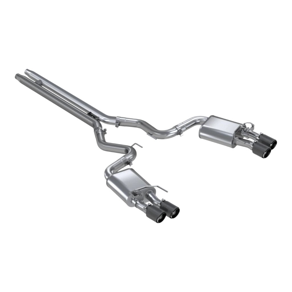 MBRP S72093CF Cat-Back 3" Armor Pro (T304 Stainless Steel / Quad with Carbon Tips) for FORD Mustang GT 5.0L 2018-2023 Photo-0 