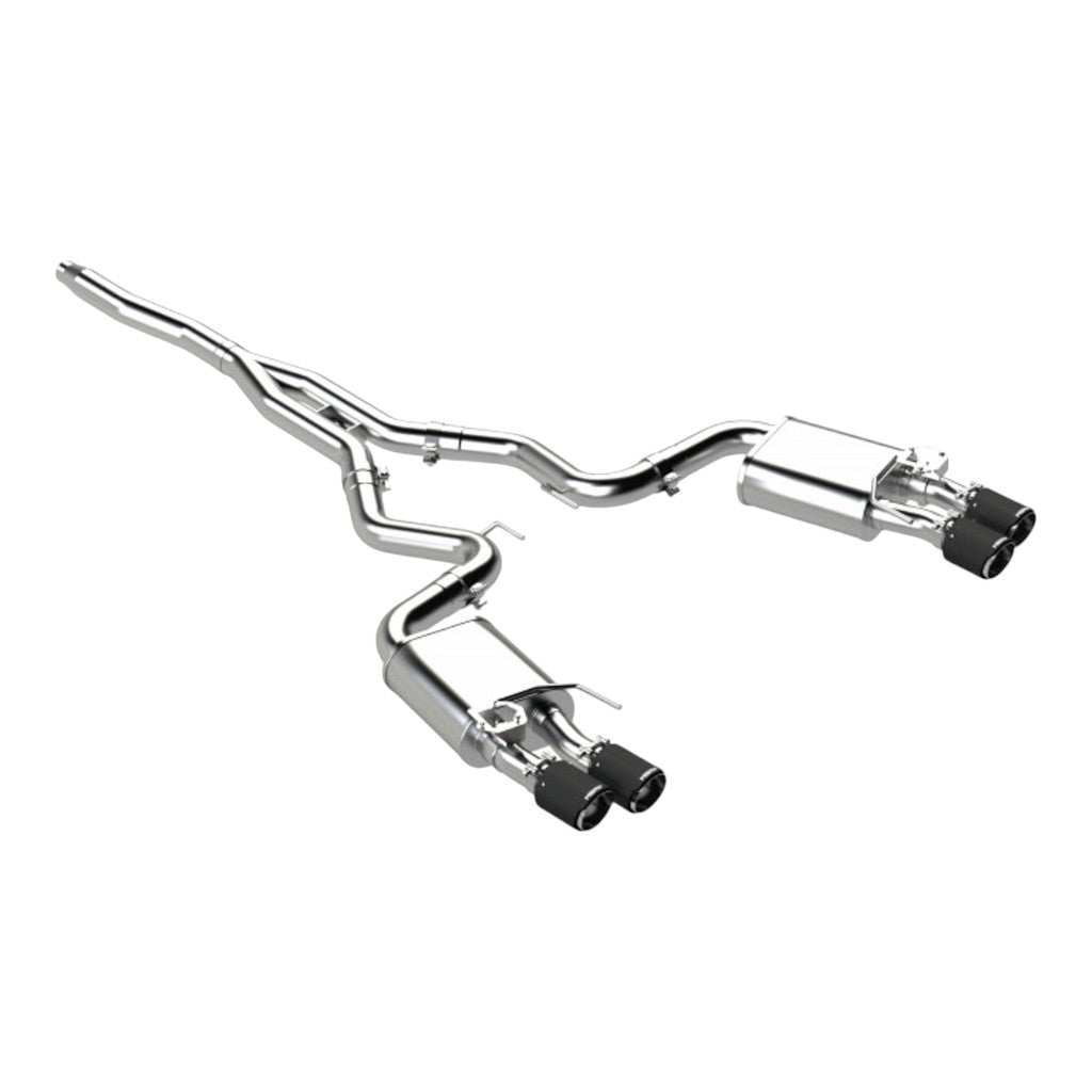 MBRP S72233CF Cat-Back 3" Armor Pro (T304 Stainless Steel / Quad with Carbon End Tips) for FORD Mustang 2.3L EcoBoost 2019-2023 Photo-0 