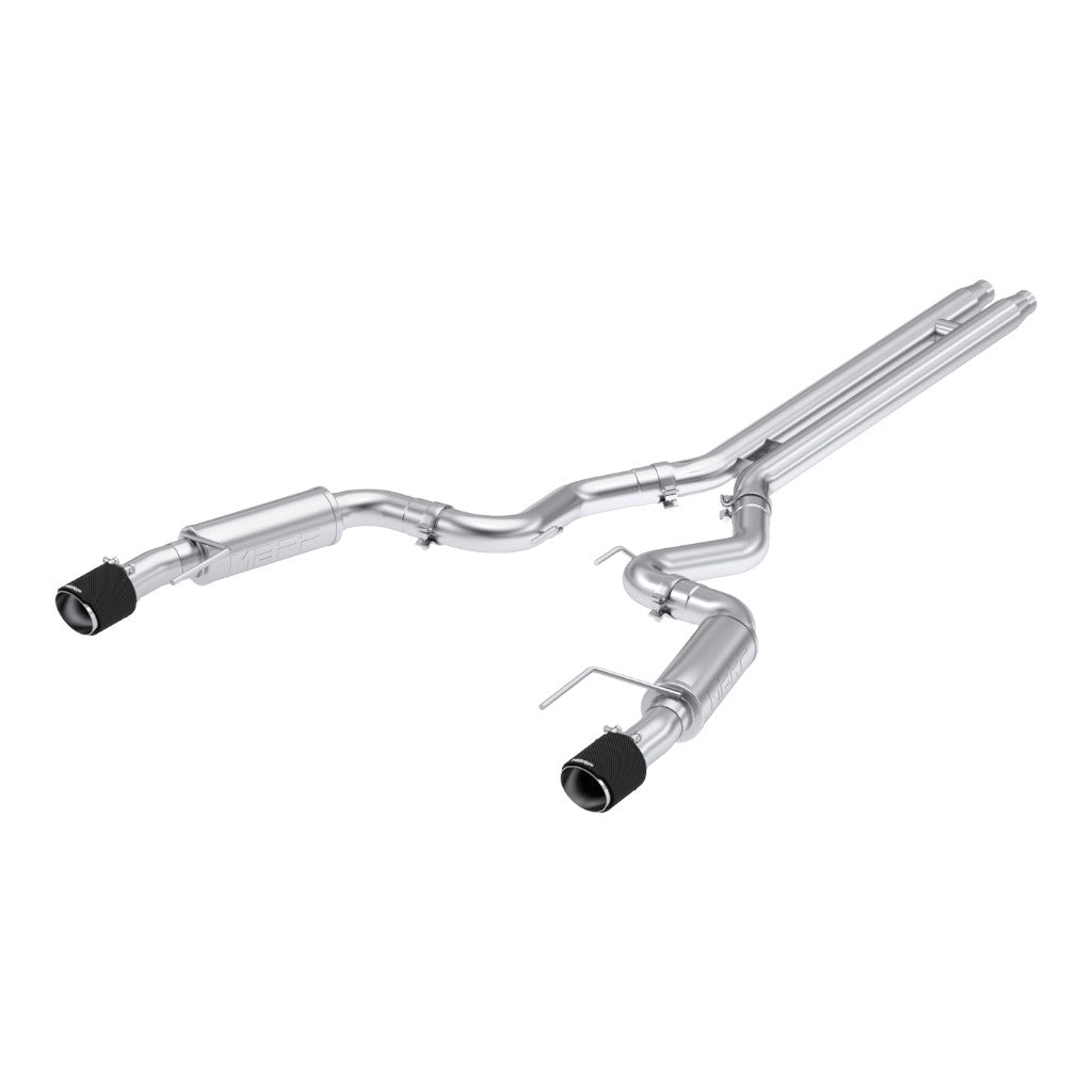 MBRP S72533CF Cat-Back 3" Armor Pro (T304 Stainless Steel / Dual with Carbon End Tips) for FORD Mustang GT 5.0L (S650) 2024- Photo-0 