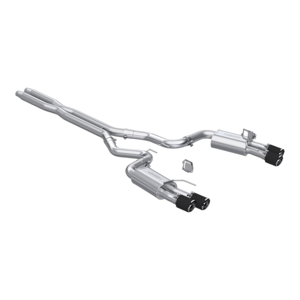 MBRP S72803CF Cat-Back 3" Armor Pro (T304 Stainless Steel / Dual with Carbon End Tips) for FORD Mustang GT 5.0L 2024- Photo-0 
