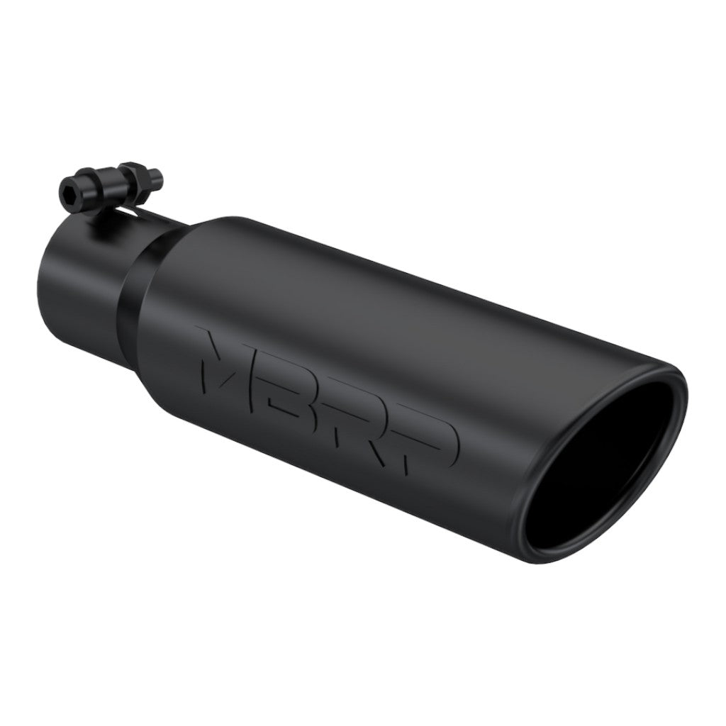MBRP T5113BLK Exhaust Tip Armor BLK (Black Coated / 2.5" Inlet / 12" Length) Photo-0 