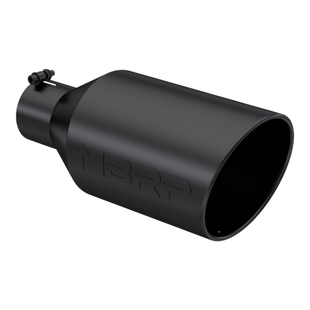 MBRP T5128BLK Exhaust Tip Armor BLK (Black Coated / 4" Inlet / 18" Length) Photo-0 