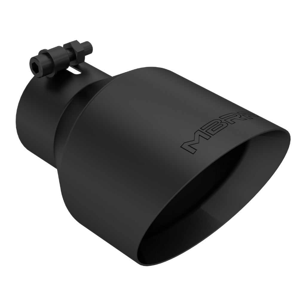 MBRP T5187BLK Exhaust Tip Armor BLK (Black Coated / 3" Inlet / 8" Length) Photo-0 