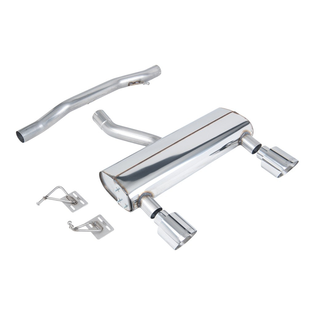 MILLTEK SSXAU1042 Cat-Back Exhaust, 2.76" (Polished GT-115 Tips) for AUDI TT 3.2L (8N) 2003-2006 Photo-0 