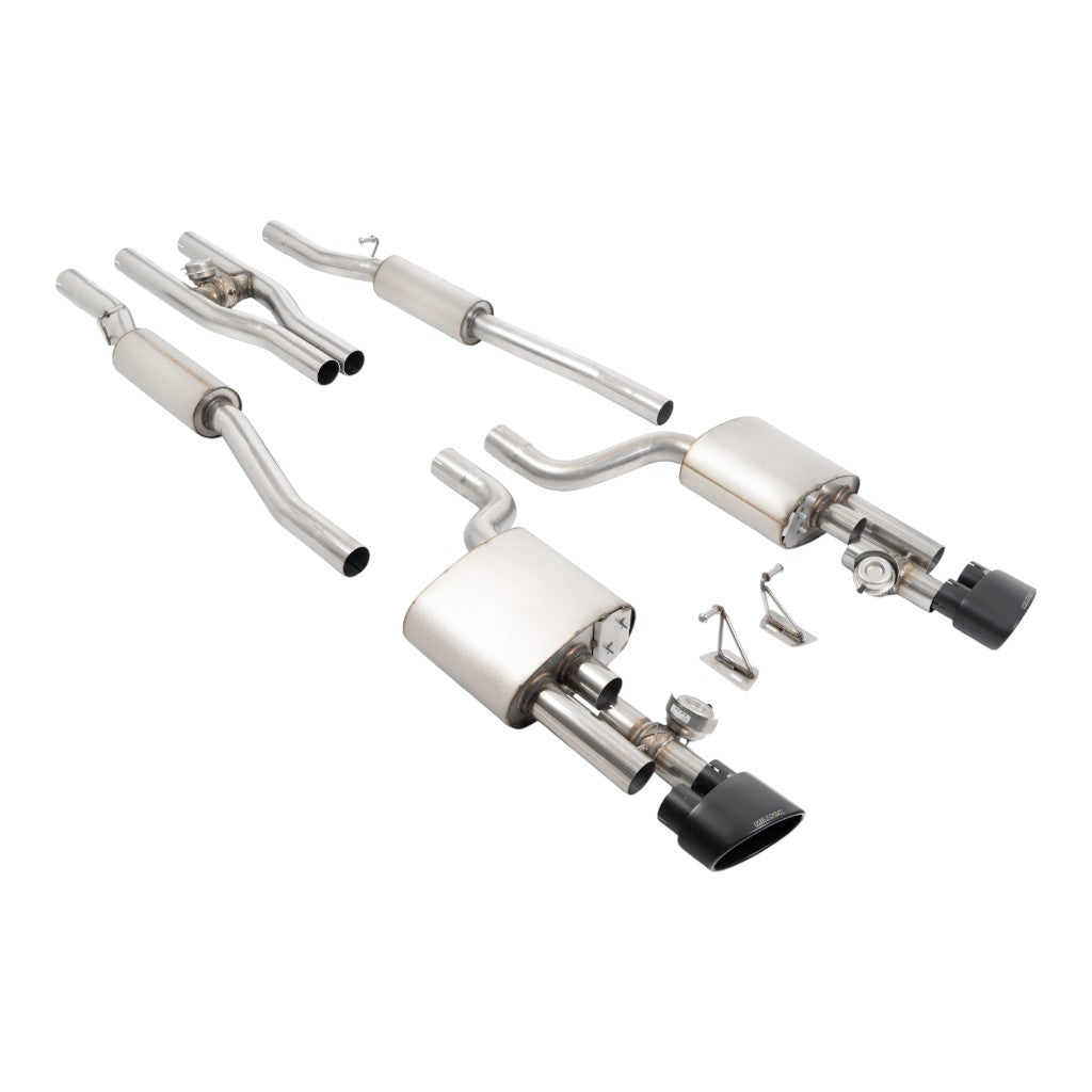 MILLTEK SSXAU1128 Cat-Back Exhaust, 2.5'' (Cerakote Black Tips) for AUDI RS4 (B7) 2006-2007 Photo-0 