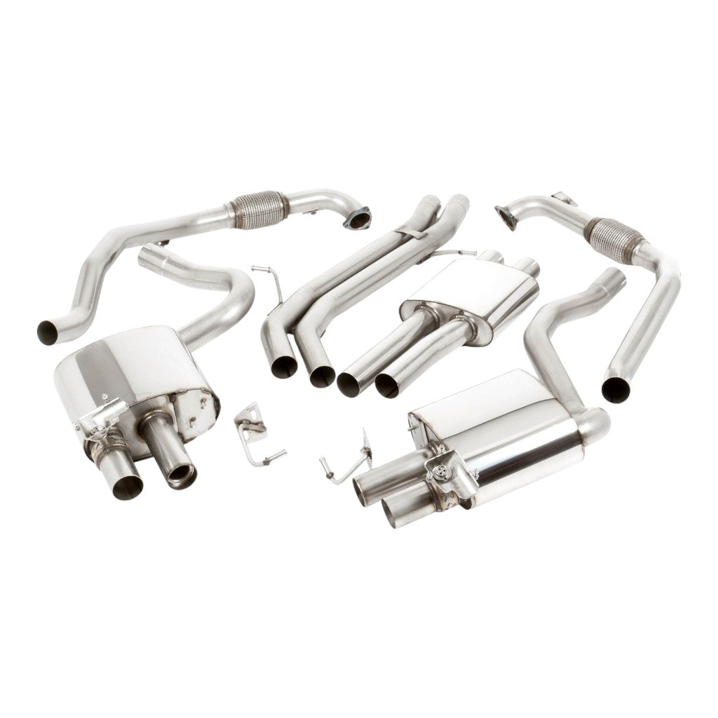 MILLTEK SSXAU1146 Cat-Back Exhaust, 2.5'' (Quad GT-100 Black Trims) for AUDI S5 Coupe RHD (B9) 2017- Photo-0 