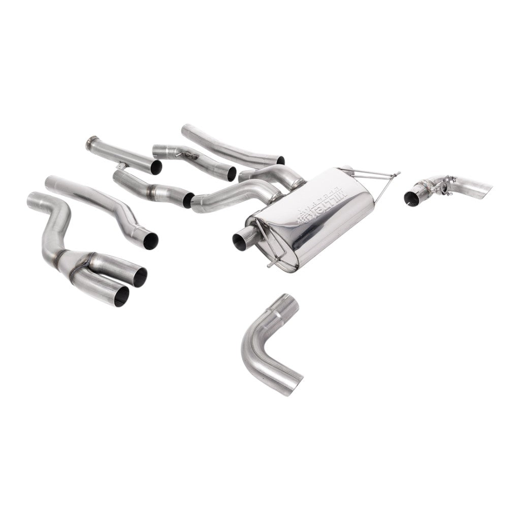 MILLTEK SSXBM1222 Cat-Back Exhaust, 3" for BMW M240i XDrive (G42) OPF/GPF Photo-0 