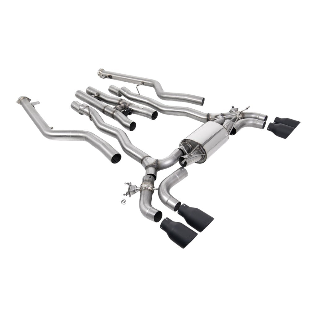 MILLTEK SSXBM1228 Cat-Back Exhaust, 3.15" (Cerakote Black GT-100 Trims) for BMW M5 / M5 Competition LCI (F90) OPF/GPF Photo-0 