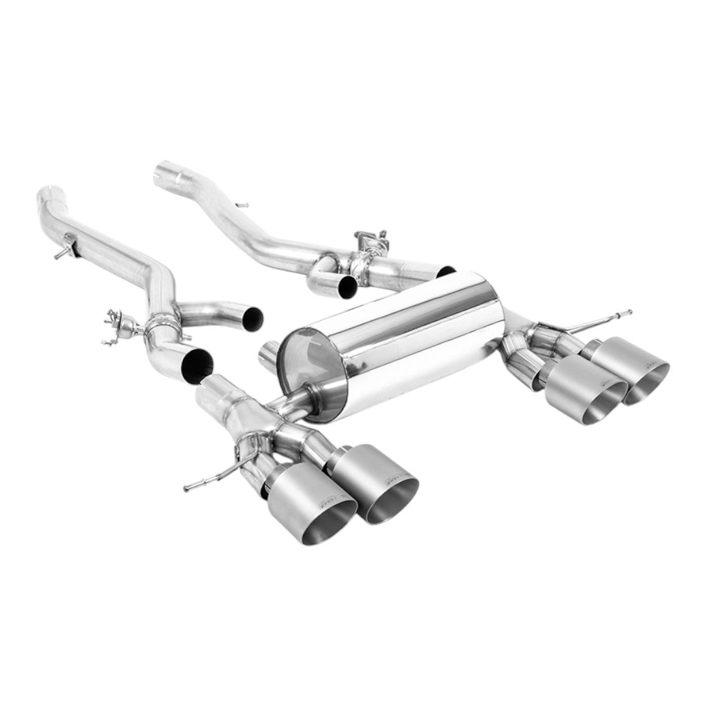 MILLTEK SSXBM1278 Axle-Back Exhaust, 3" (Brushed Titanium GT-115 Trims) for BMW M2 (G87) OPF/GPF Photo-0 