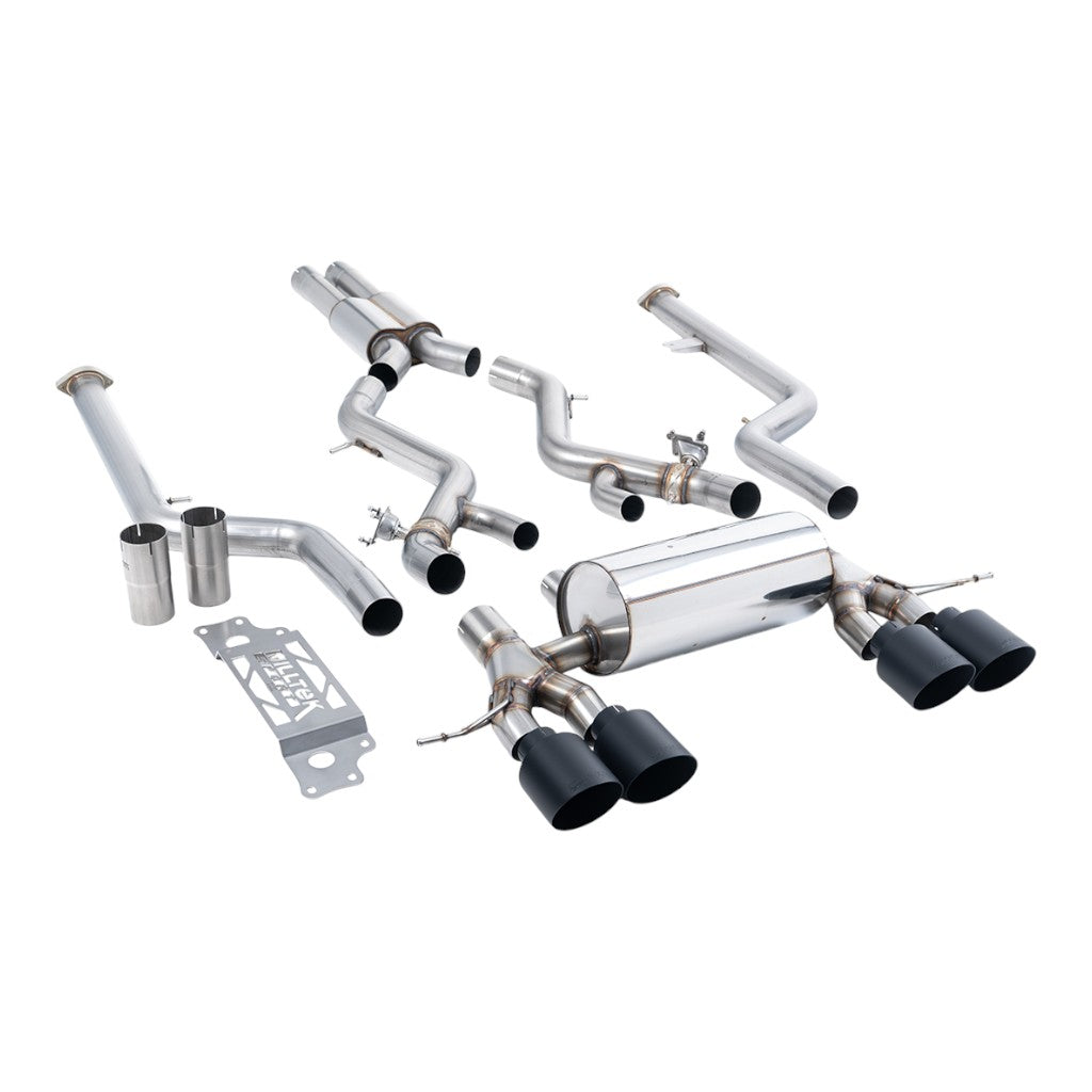 MILLTEK SSXBM1287 Cat-Back Exhaust, 3" (Cerakote Black GT-115 Trims) for BMW M2 (G87) OPF/GPF Photo-0 