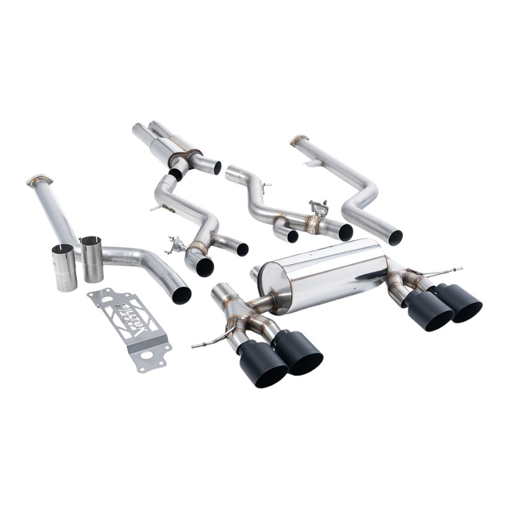 MILLTEK SSXBM1312 Cat-Back Exhaust, 3" (Cerakote Black GT-115 Trims) for BMW M2 (G87) Non-OPF/GPF Photo-0 