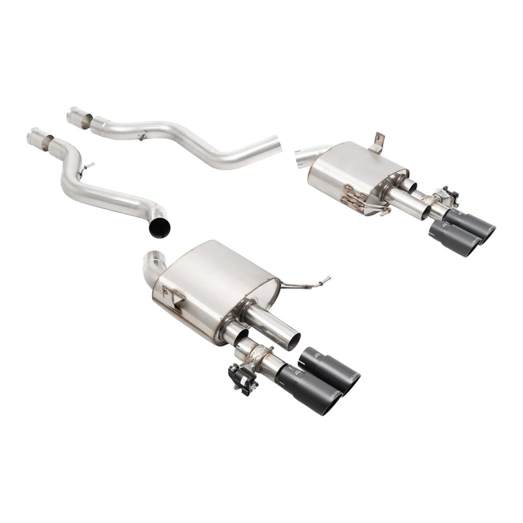 MILLTEK SSXBM1409 Cat-Back Exhaust, 2.76'' (GT-80 Cerakote Black Tips) for BMW M3 (E90 / E92 / E93) Photo-0 