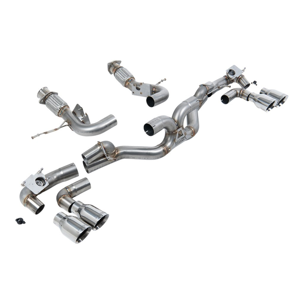 MILLTEK SSXCH001 Cat-Back Exhaust, 3" (Polished GT-100 Tips) for CHEVROLET Corvette Stingray 6.2L (C8) Non-OPF/GPF 2020- Photo-0 