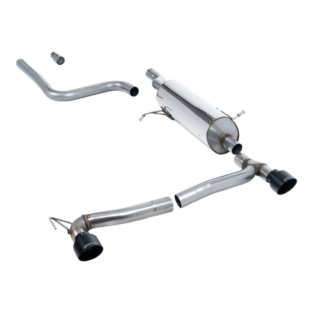 MILLTEK SSXFD388 Filter-Back Exhaust, 2.37" (Cerakote Black GT-100 Trims) for FORD Fiesta ST-Line (MK8) OPF/GPF 2019- Photo-0 