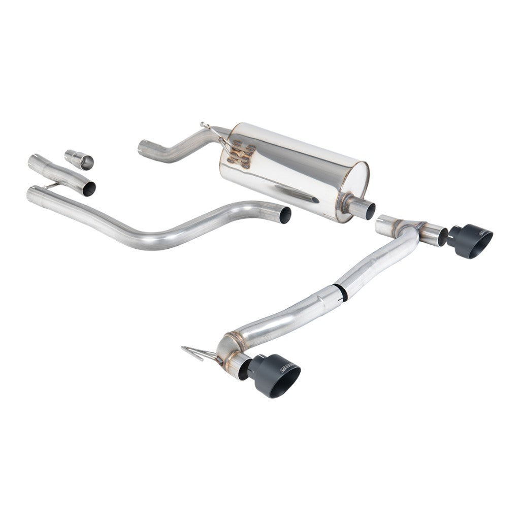 MILLTEK SSXFD411 Filter-Back Exhaust, 2.37" (Cerakote Black GT-100 Trims) for FORD Fiesta ST-Line 155ps Hybrid OPF/GPF 2020- Photo-0 