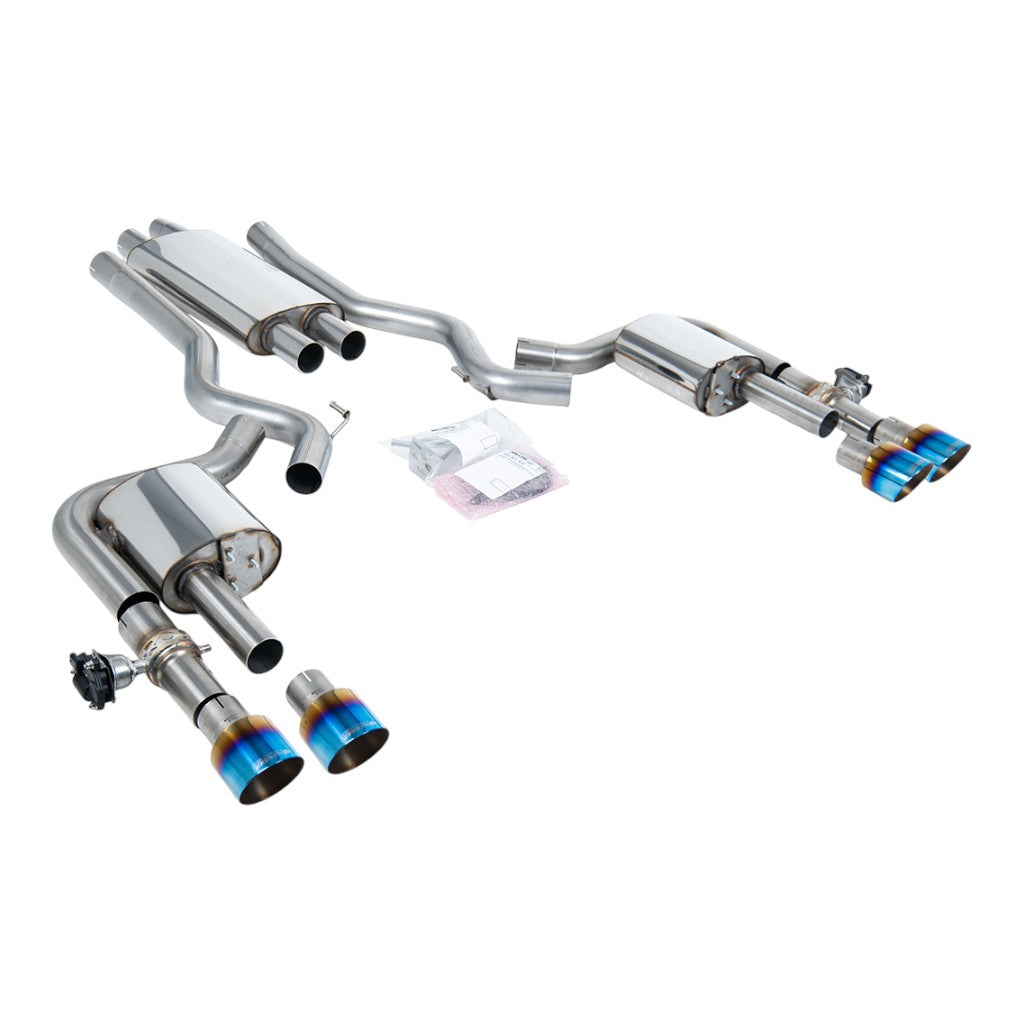 MILLTEK SSXFD437 Cat-Back Exhaust, 2.76" (Blue Titanium GT-100 Trims) for FORD Mustang 2.3L Fastback (S650) 2024- Photo-0 