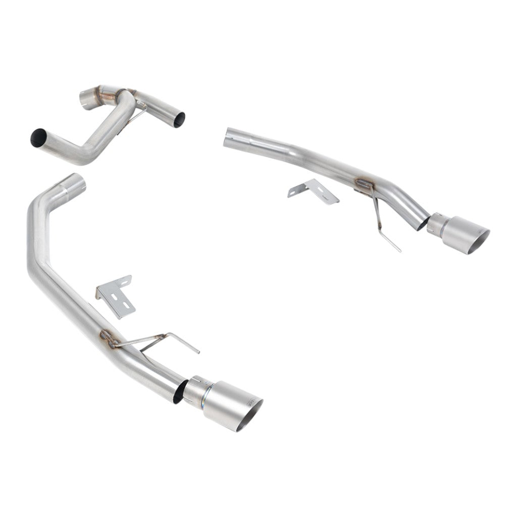 MILLTEK SSXFD445 Axle-Back Exhaust, 2.76" (Brushed Titanium GT-90 Tips) for FORD Ranger 2.0 TDCI Bi-Turbo 2022- Photo-0 