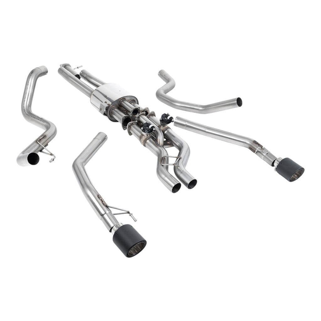 MILLTEK SSXFD452 Cat-Back Exhaust, 3" (Carbon JET-115 Tips) for FORD Raptor Ranger 2023- Photo-0 