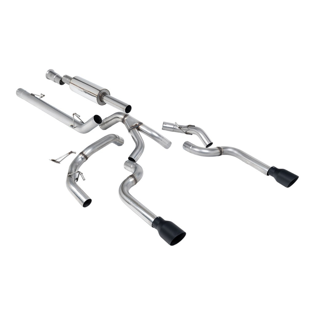 MILLTEK SSXFD477 Cat-Back Exhaust, 3" (Cerakote Black GT-100 Tips) for FORD F-150 5.0L / 3.5L EcoBoost 2021- Photo-0 
