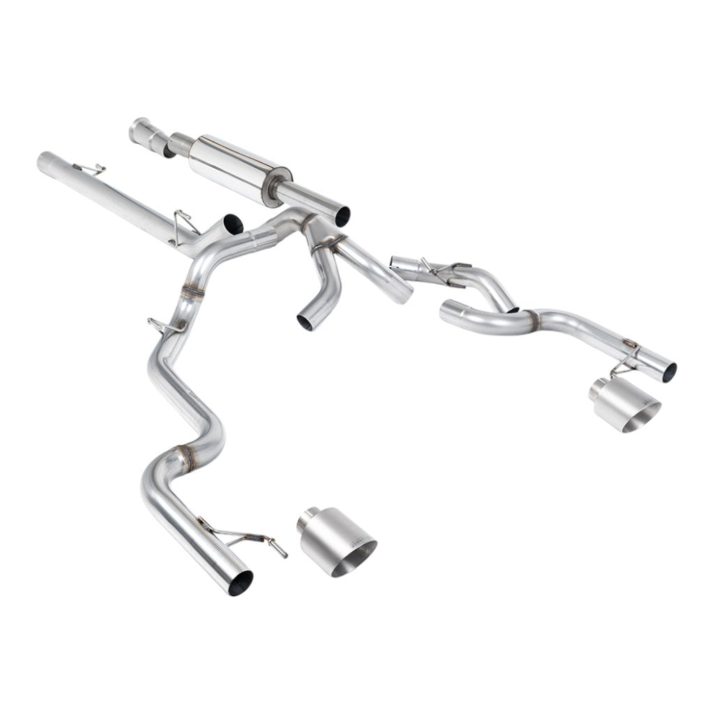 MILLTEK SSXFD494 Cat-Back Exhaust, 3" (Brushed Titanium GT-115 Tips) for FORD F-150 5.0L / 3.5L EcoBoost 2021- Photo-0 