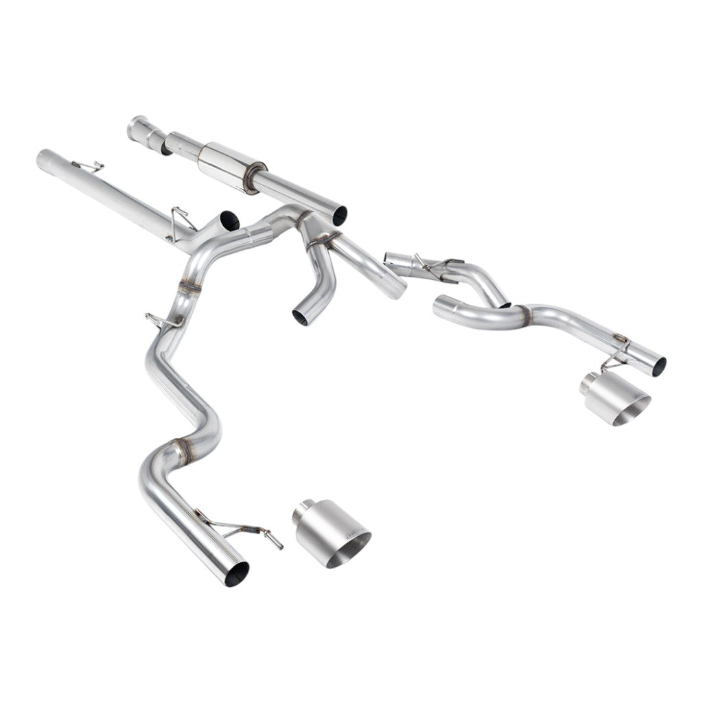 MILLTEK SSXFD502 Cat-Back Exhaust, 3" (Brushed Titanium GT-115 Tips) for FORD F-150 Tremor 5.0 V8 2021- Photo-0 