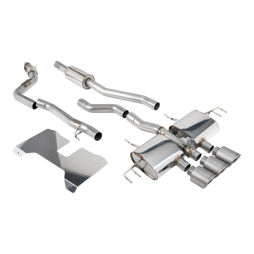 MILLTEK SSXHO282 Cat-Back Exhaust, 3" (Brushed Titanium GT-115 Trims) for HONDA Civic Type R (FL5) 2022- Photo-0 