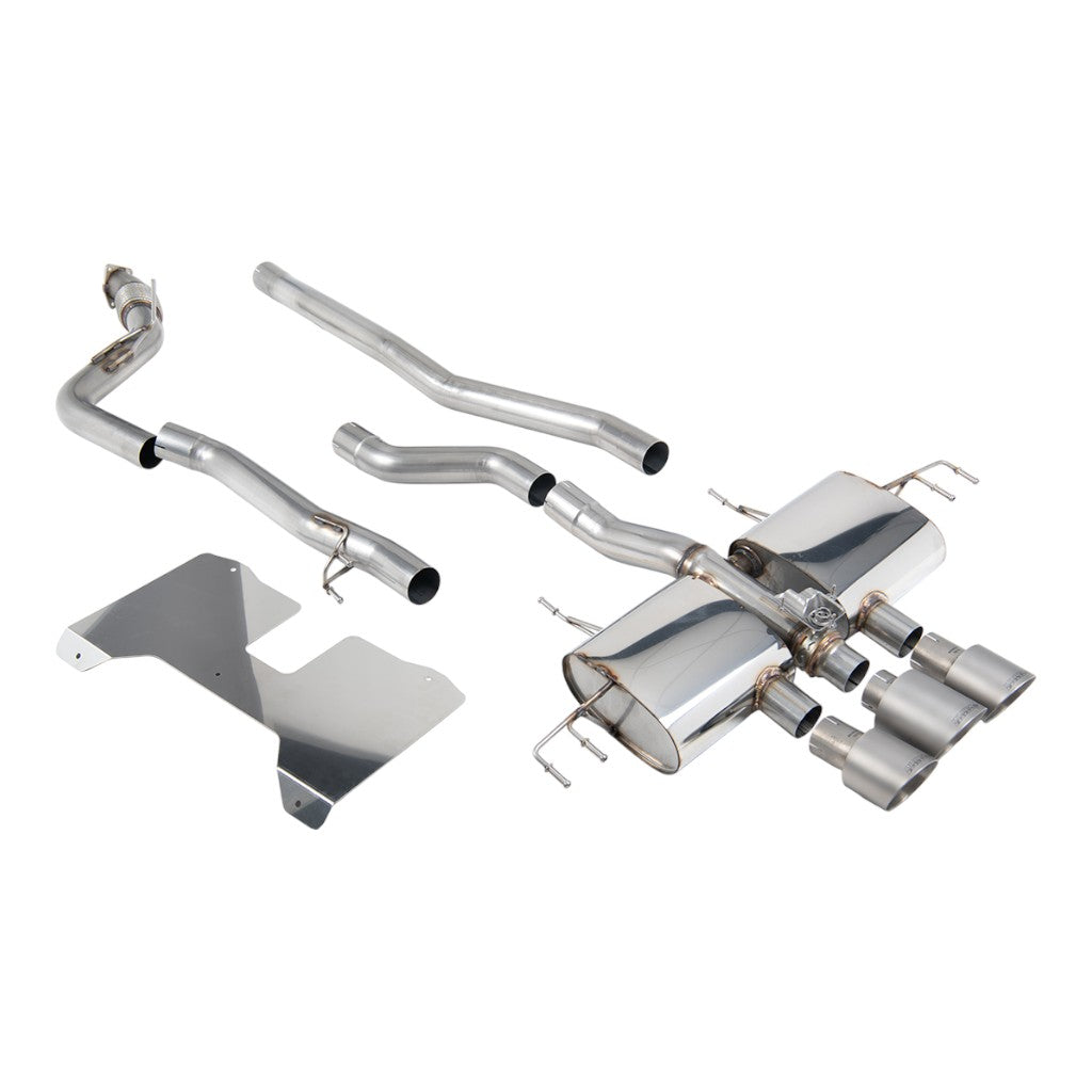 MILLTEK SSXHO285 Cat-Back Exhaust, 3" (Brushed Titanium Trims) for HONDA Civic Type R (FL5) 2022- Photo-0 