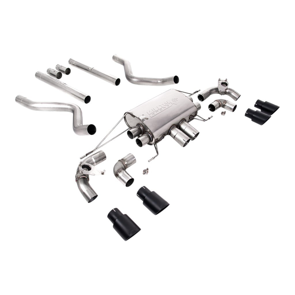 MILLTEK SSXLR116 Filter-Back Exhaust, 2.76" (Cerakote Black GT-90 Trims) for LAND ROVER Defender 90 P525 OPF/GPF 2021- Photo-0 
