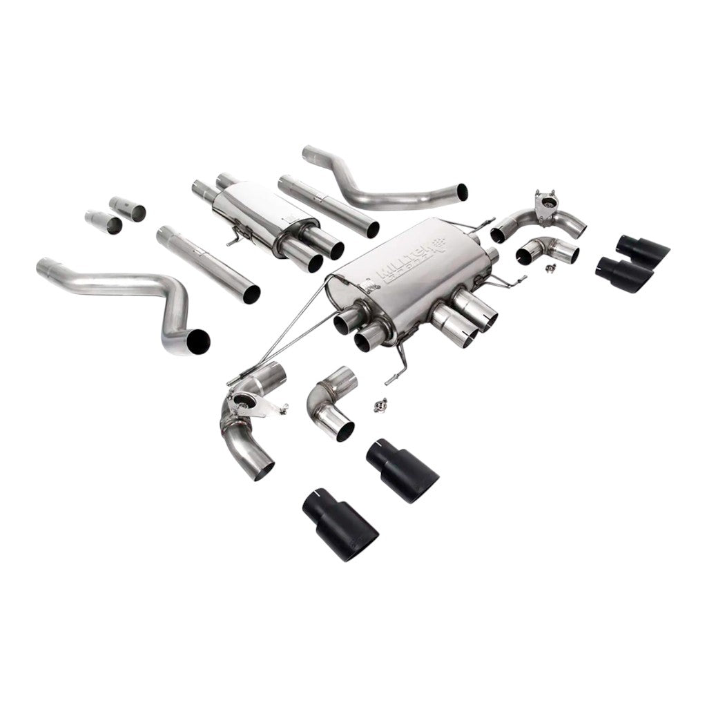 MILLTEK SSXLR121 Filter-Back Exhaust, 2.76" (Cerakote Black GT-90 Trims) for LAND ROVER Defender 110 P525 OPF/GPF 2021- Photo-0 