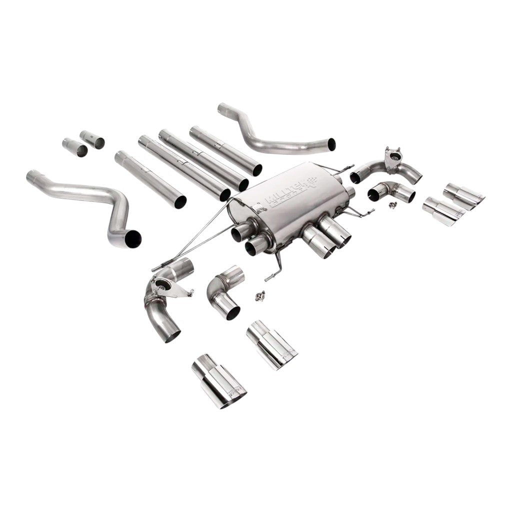 MILLTEK SSXLR125 Filter-Back Exhaust, 2.76" (Polished GT-90 Trims) for LAND ROVER Defender 110 P525 OPF/GPF 2021- Photo-0 