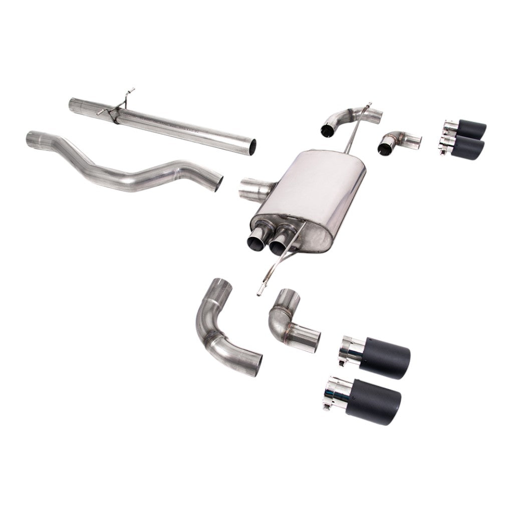 MILLTEK SSXLR139 Filter-Back Exhaust, 3" (Carbon JET-90 Trims) for LAND ROVER Defender 110 P300 / P400e 2020- Photo-0 