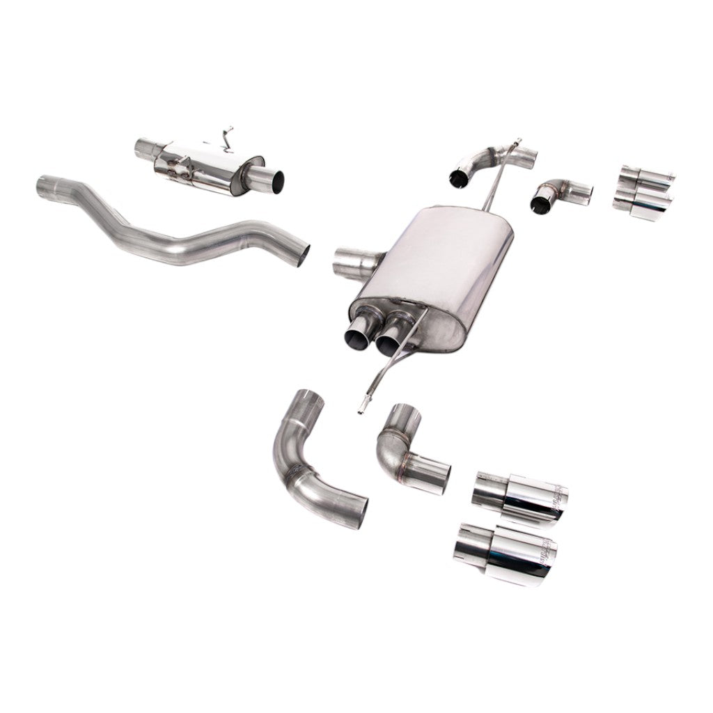 MILLTEK SSXLR140 Filter-Back Exhaust, 3" (Polished GT-90 Trims) for LAND ROVER Defender 90 P300 / P400e 2020- Photo-0 