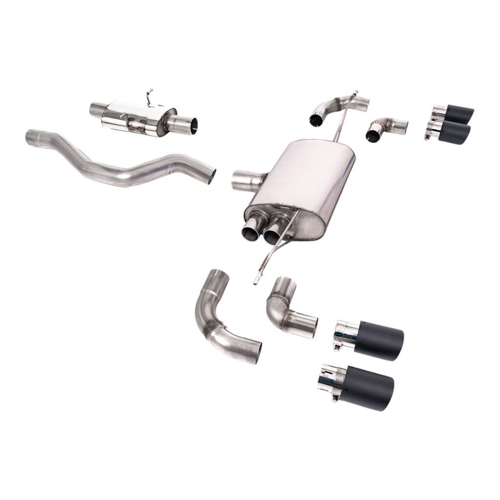 MILLTEK SSXLR154 Filter-Back Exhaust, 3" (Carbon JET-90 Trims) for LAND ROVER Defender 90 P400 2020- Photo-0 