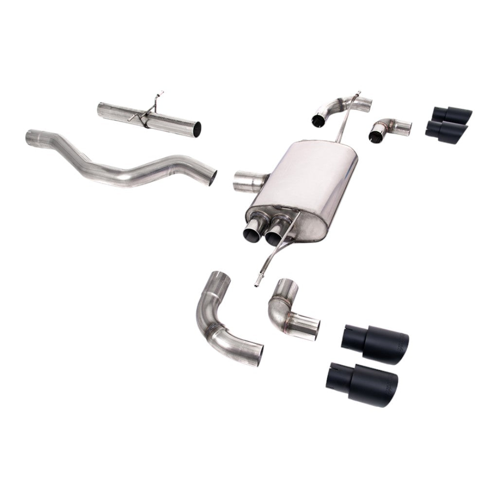 MILLTEK SSXLR156 Filter-Back Exhaust, 3" (Cerakote Black GT-90 Trims) for LAND ROVER Defender 90 P400 2020- Photo-0 