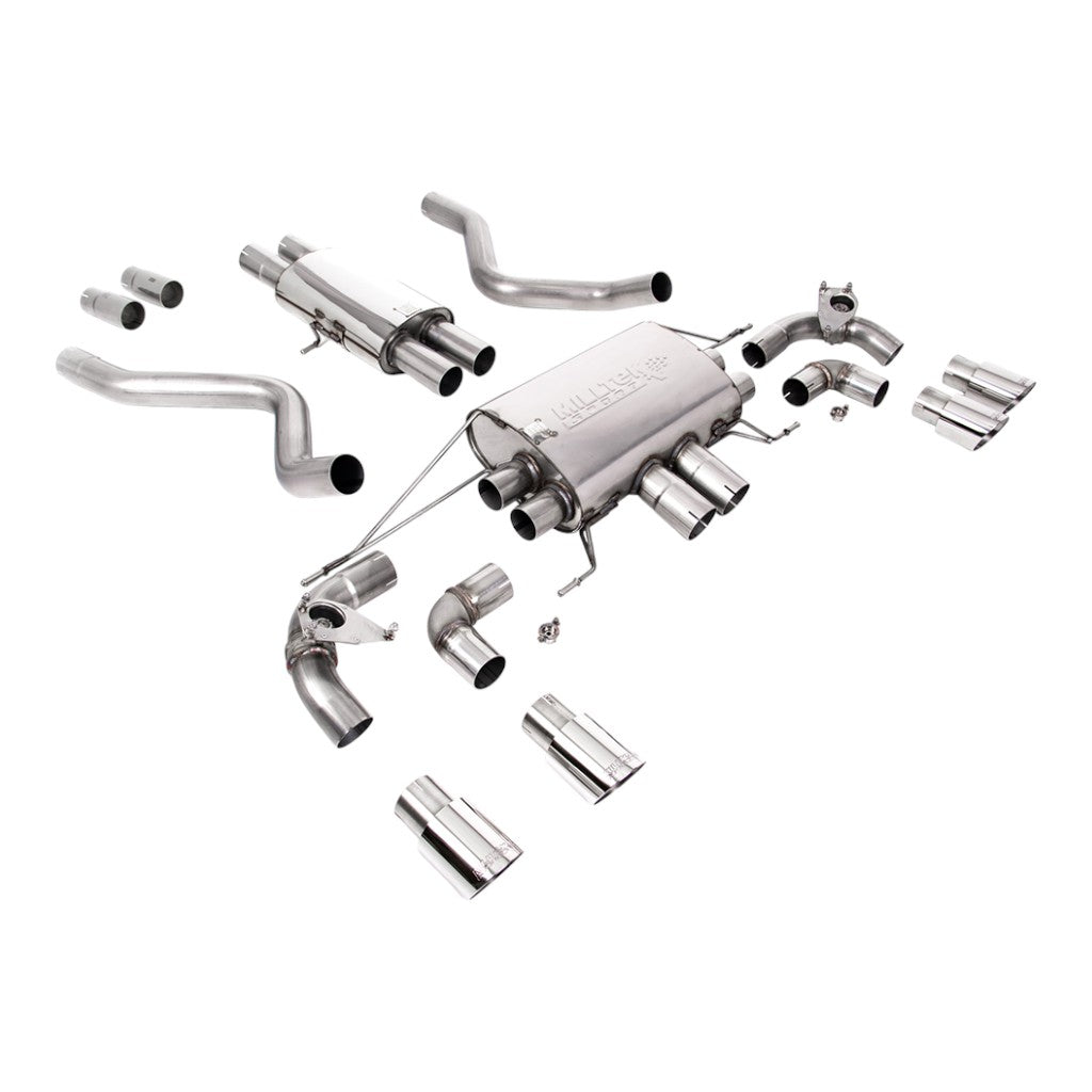 MILLTEK SSXLR168 Cat-Back Exhaust, 2.76" (Polished GT-90 Trims) for LAND ROVER Defender 90 P525 Non-OPF/GPF 2021- Photo-0 