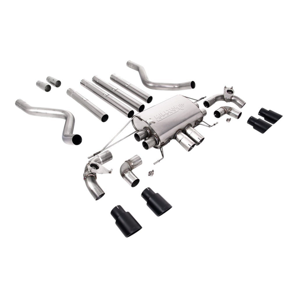 MILLTEK SSXLR184 Cat-Back Exhaust, 2.76" (Cerakote Black GT-90 Trims) for LAND ROVER Defender 110 P525 Non-OPF/GPF 2021- Photo-0 