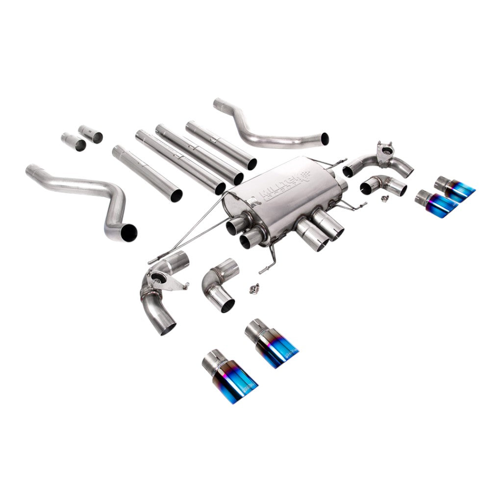 MILLTEK SSXLR186 Cat-Back Exhaust, 2.76" (Burnt Titanium GT-90 Trims) for LAND ROVER Defender 110 P525 Non-OPF/GPF 2021- Photo-0 